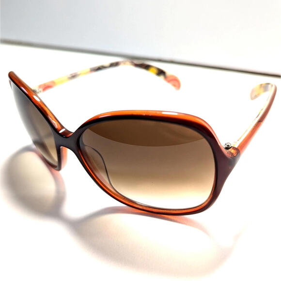Vera Bradley "Lucy" Sunglasses UV400 Buttercup (068) 130 Orange/Brown Eyewear - Picture 1 of 10